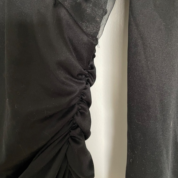 Vintage long black formal dress size large - Picture 4 of 7